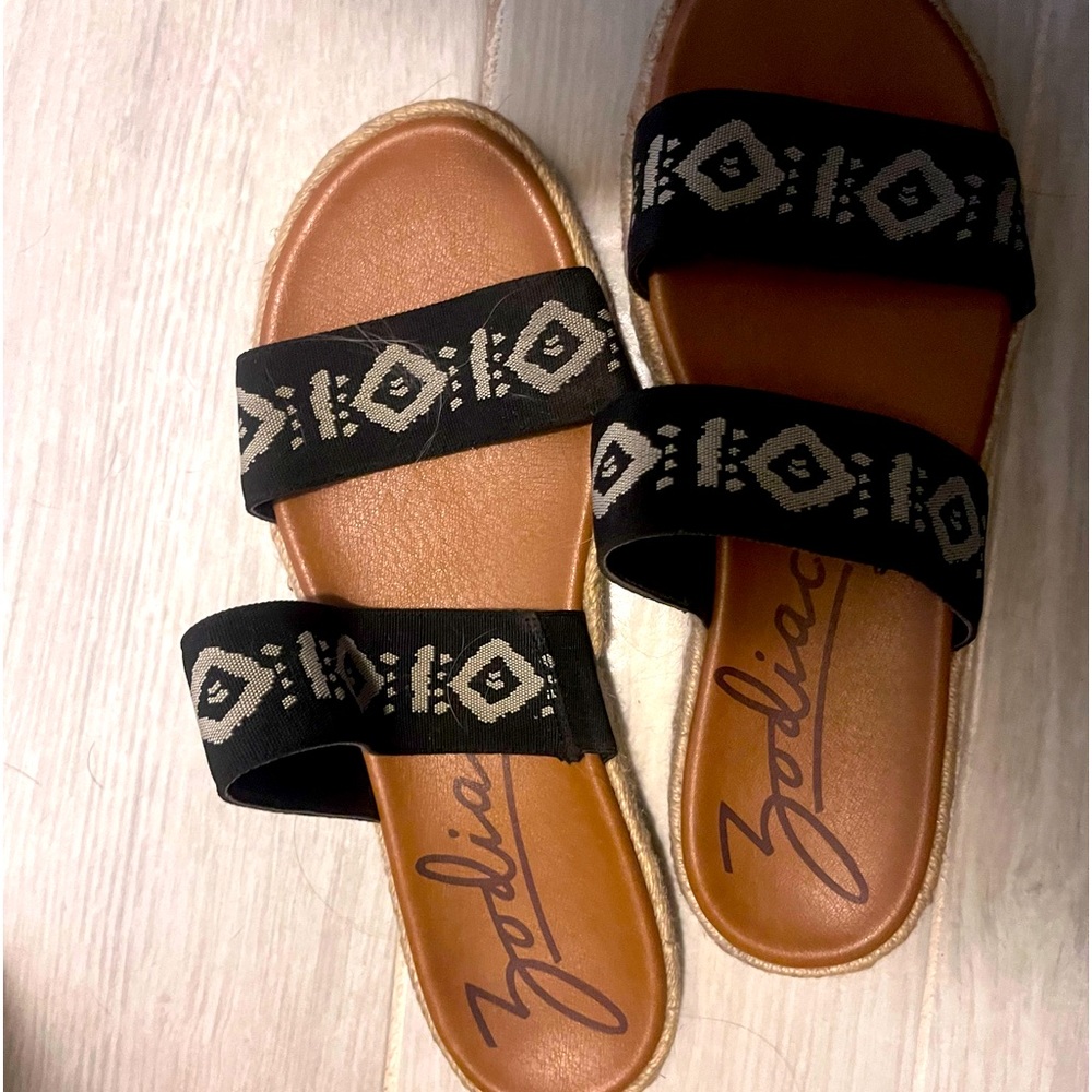 aztec style gladiator with espadrille vibes
